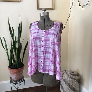 CLOSET CLEARANCE Floaty tunic with high-low hem